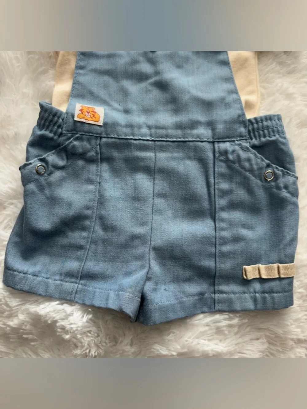 VTG Carters Shortalls & matching shirt baby boys 2T overall outfit - Picture 3 of 11